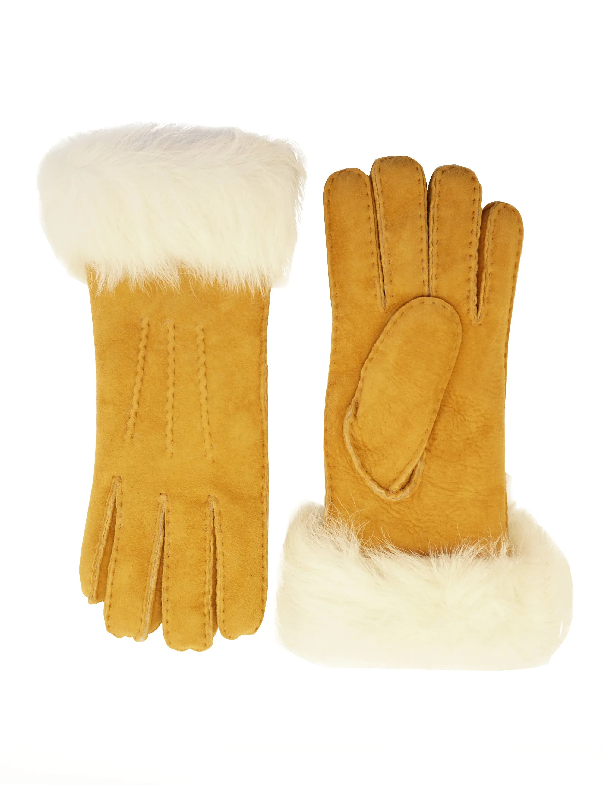 YISEVEN Women's Sheepskin Shearling Leather Gloves
