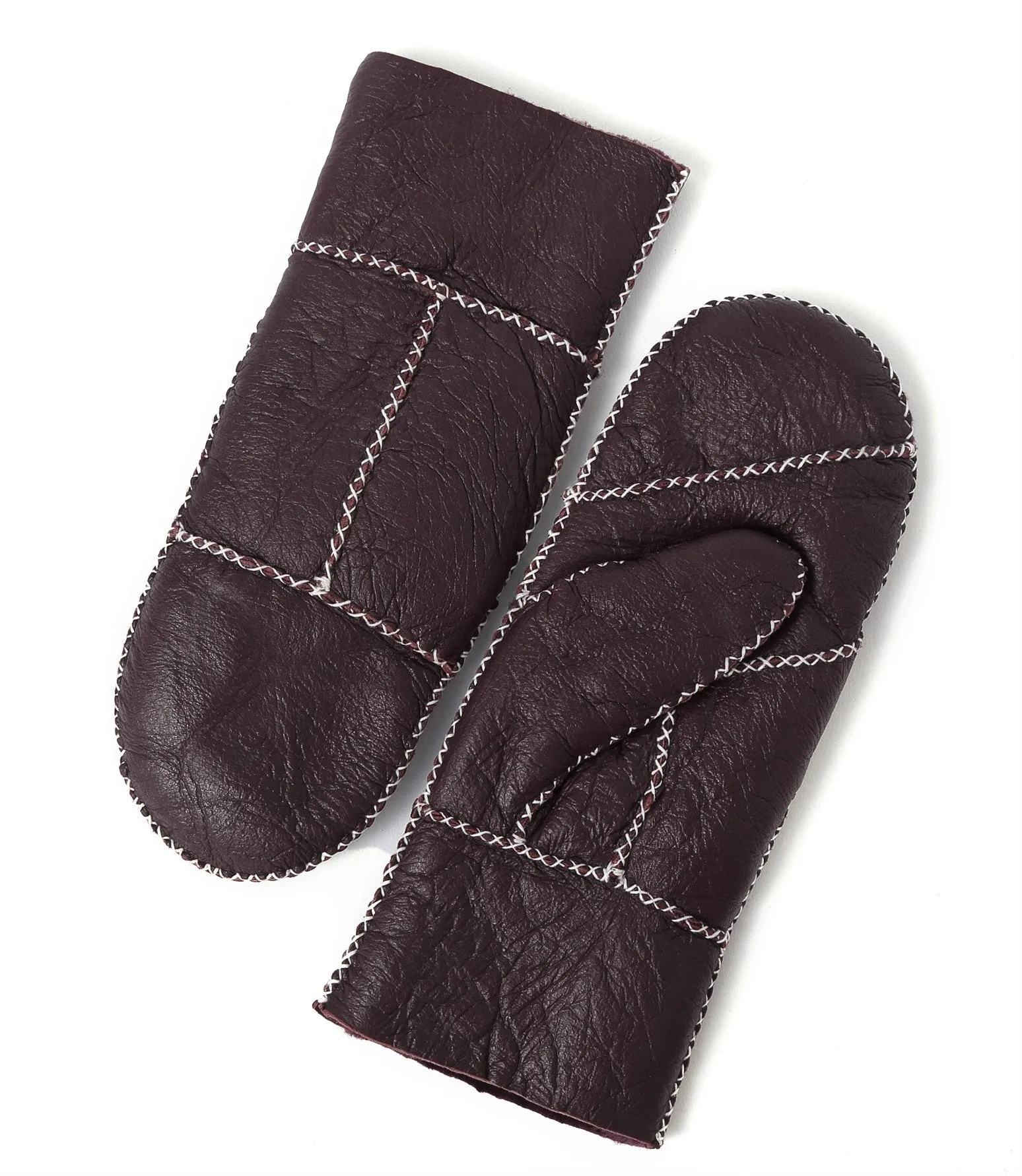 YISEVEN Womens  Sheepskin Shearling Leather Gloves(Mittens)