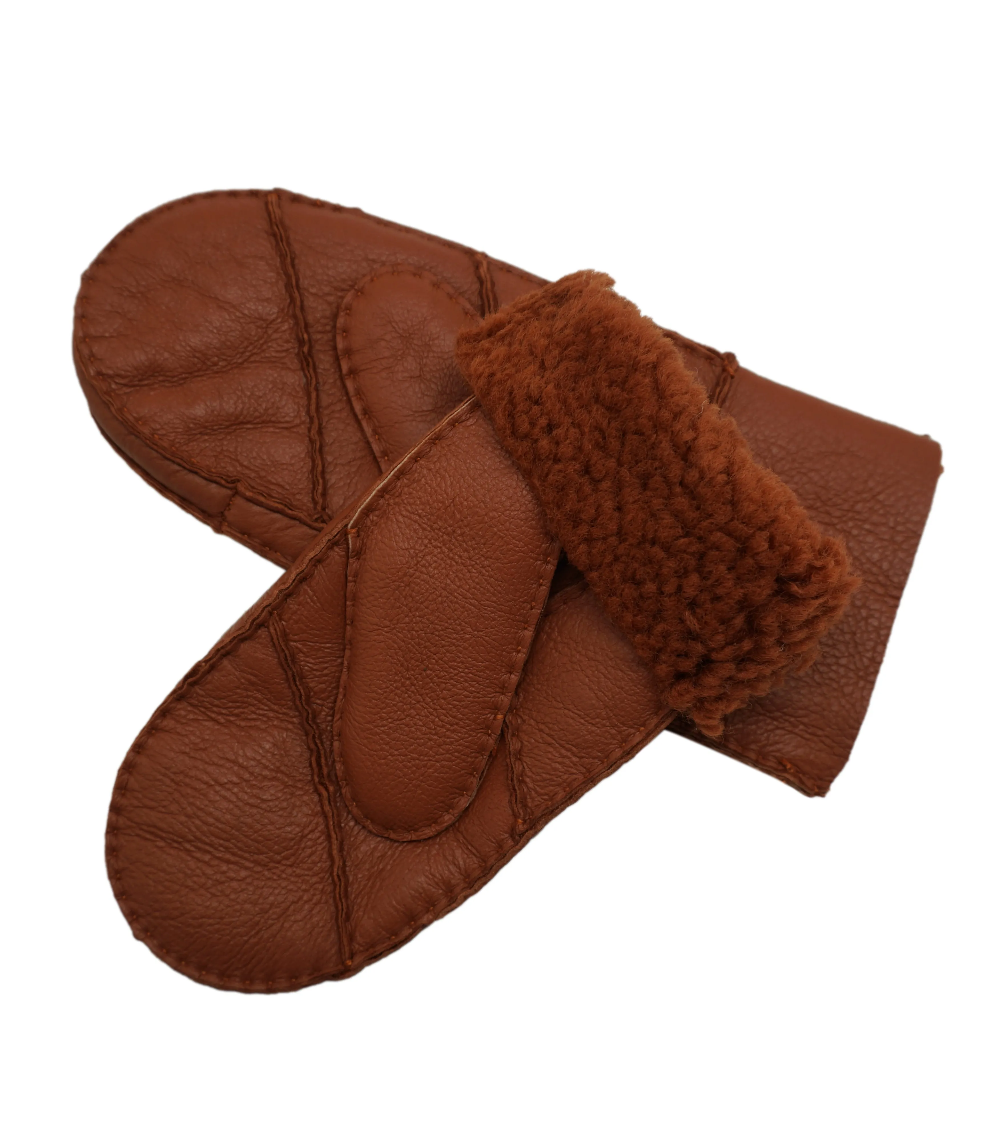 YISEVEN Women's Sheepskin Shearling Leather Gloves(Mittens)