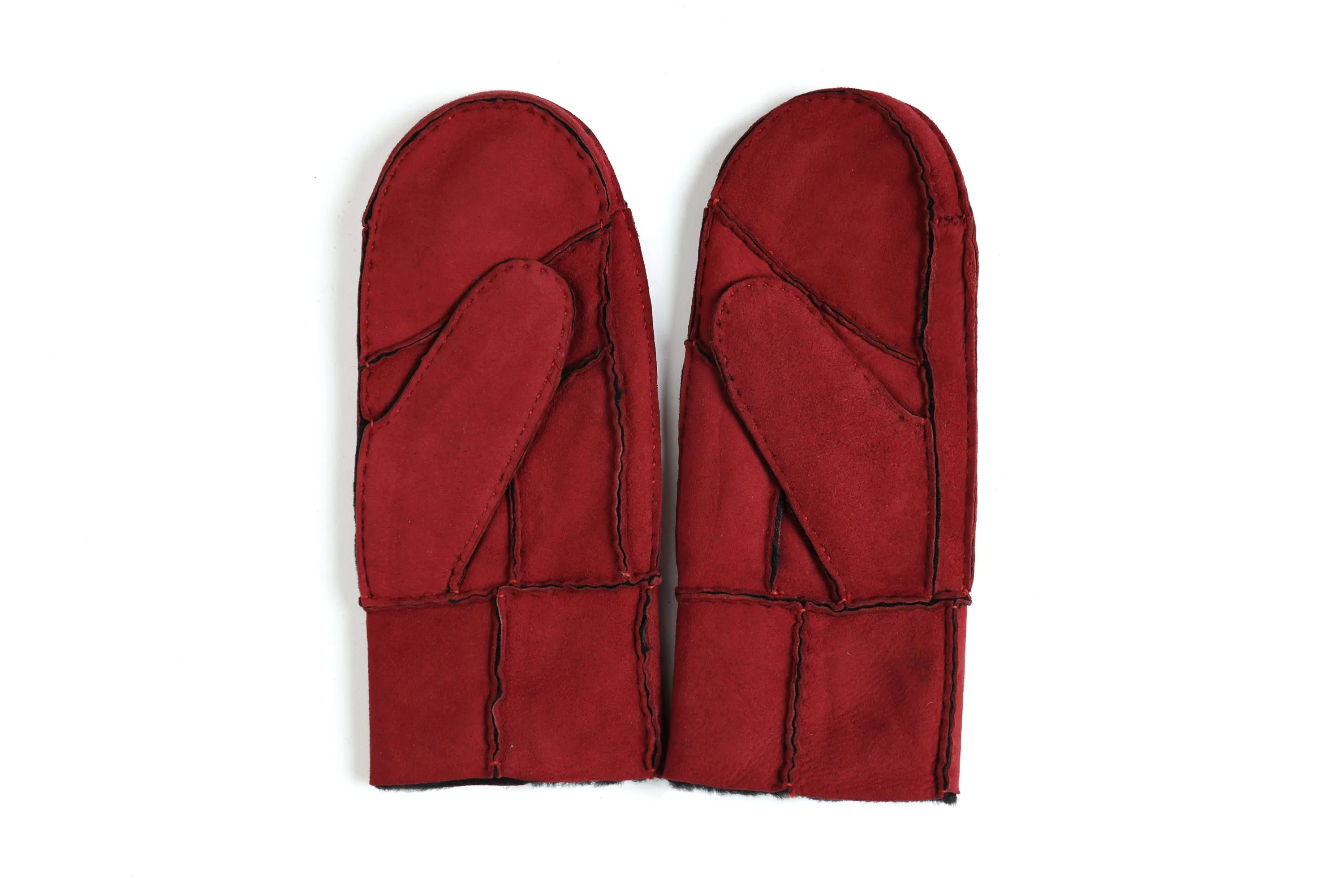 YISEVEN Women's Sheepskin Shearling Leather Gloves(Mittens)
