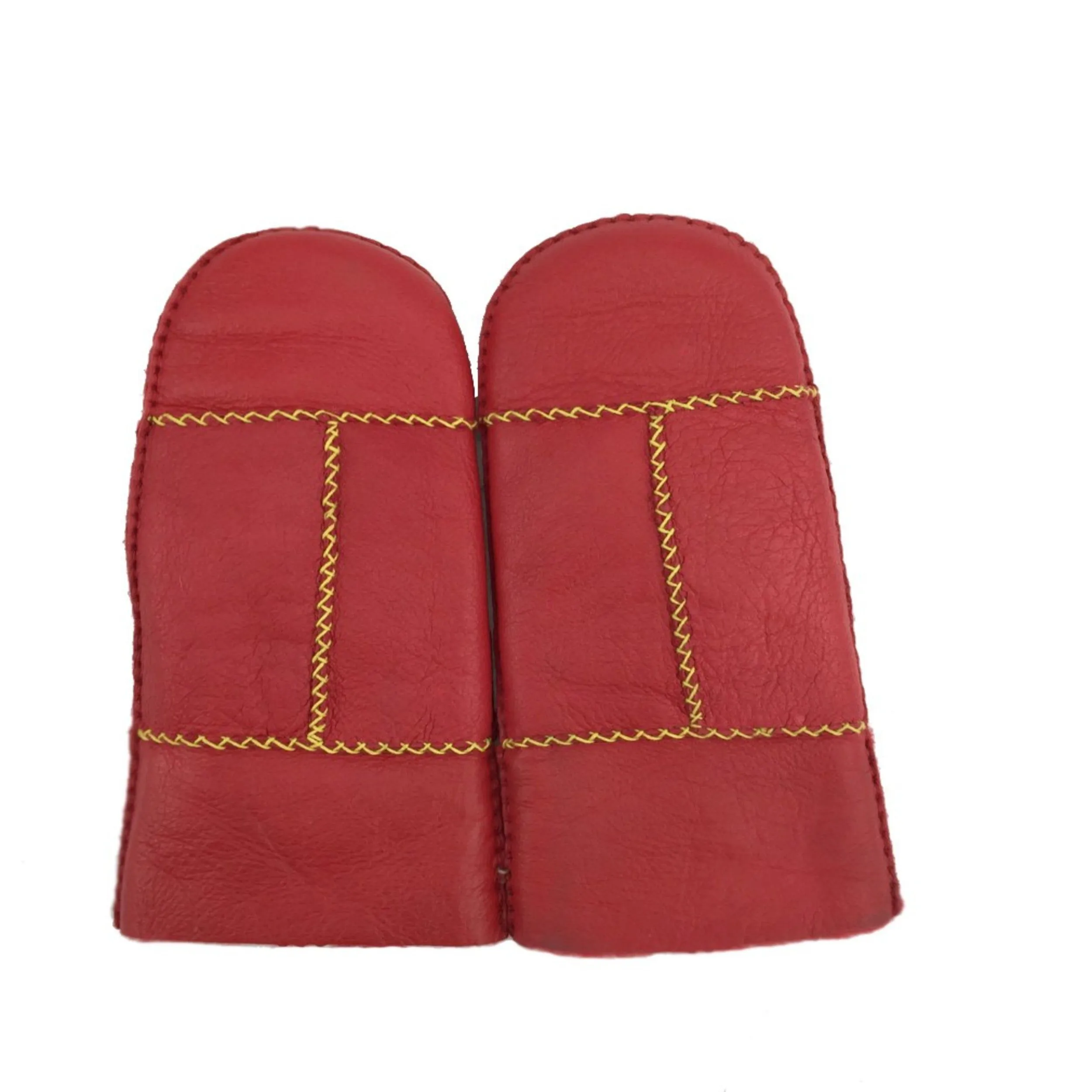 YISEVEN Womens  Sheepskin Shearling Leather Gloves(Mittens)