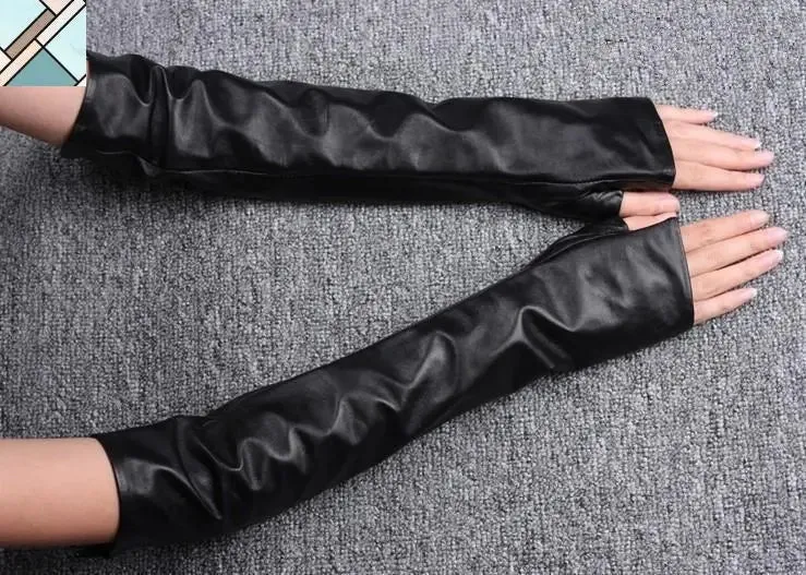 Zuriel Fingerless Gloves - Vegan Leather by Marigold Shadows