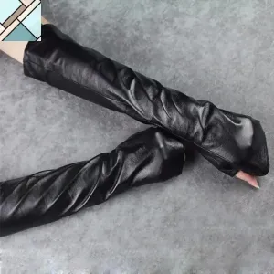 Zuriel Fingerless Gloves - Vegan Leather by Marigold Shadows