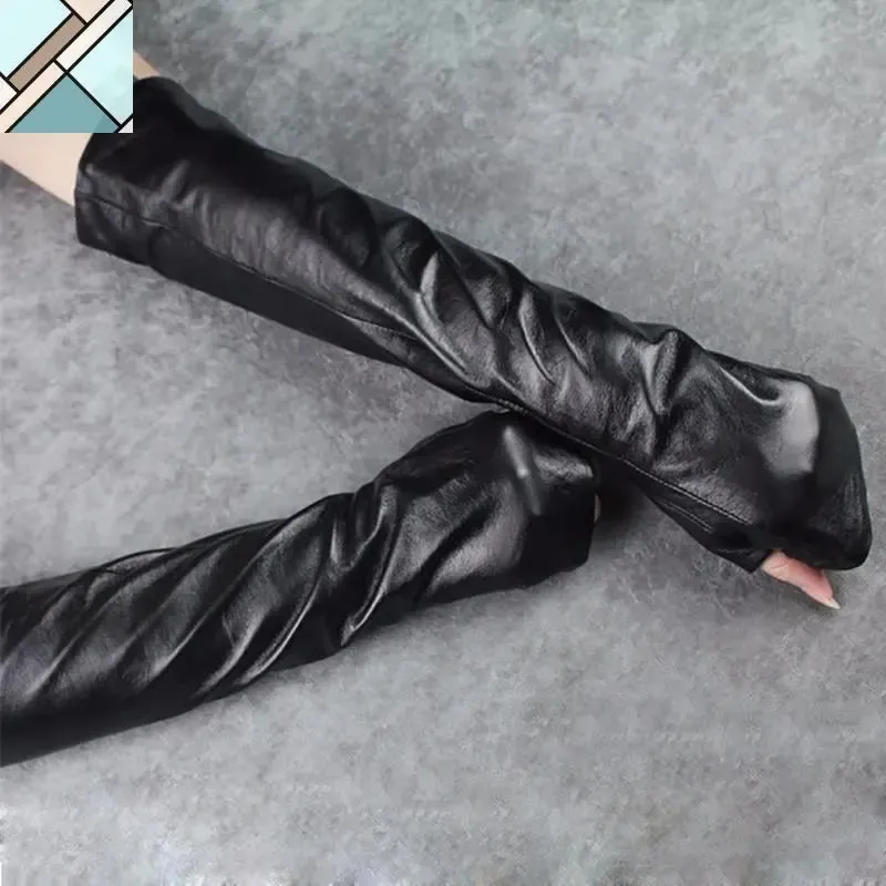 Zuriel Fingerless Gloves - Vegan Leather by Marigold Shadows
